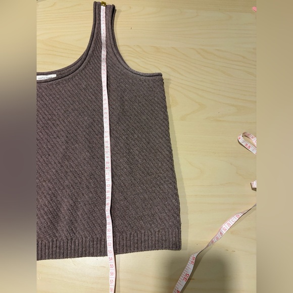 Gentle Fawn Brown Ribbed Knit Tank Top Sleeveless Minimalist Size M - Picture 7 of 7
